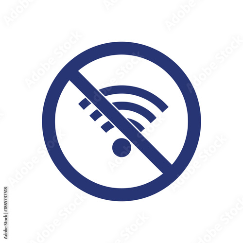 No WiFi Signal Icon Offline Wireless Connection Disabled Symbol