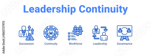 Leadership Continuity web banner icon vector illustration concept for business with icon of Succession, Continuity, Workforce.
