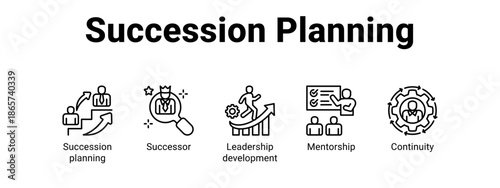 Succession Planning web banner icon vector illustration concept for business with icon of Succession planning, Successor, Leadership development.