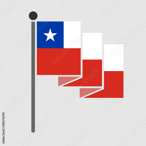 Free Download National flag of Chile vector design - GFXLoad