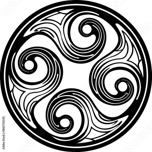 Abstract Continuous Motion Symbol with Smooth Curves