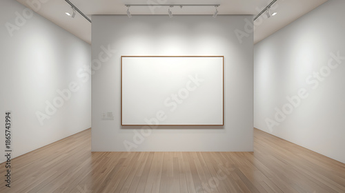 Minimalist Modern Art Gallery Mockup with Blank Canvas