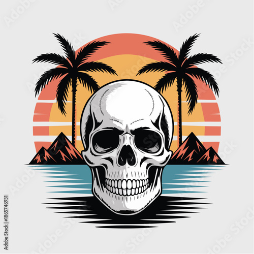 Skull Centerpiece Portrait with Bold Style.