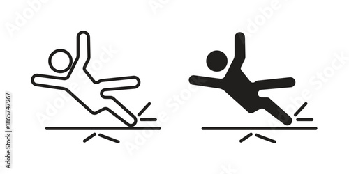 Accident icons Black vector illustration for social media, app, and web