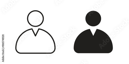 Admin icons Black vector illustration for social media, app, and web