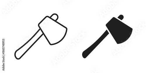 Axe icons Black vector illustration for social media, app, and web