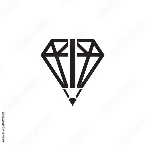 Modern geometric diamond logo design with sleek lines
