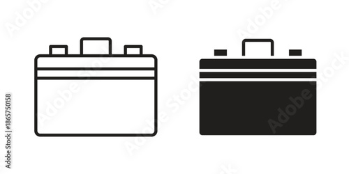 Briefcase icons Black vector illustration for social media, app, and web