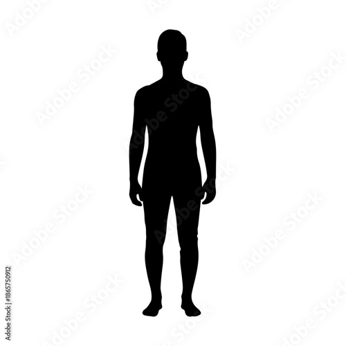 Vector illustration of a standing businessman and young man silhouette in a suit showing a fashion pose for professional people