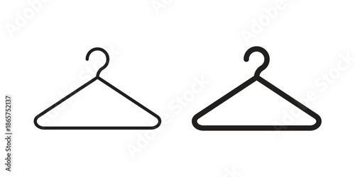 Clothes hanger icons Black vector illustration for social media, app, and web