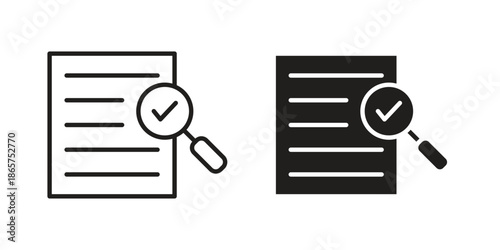 Compliance document icons Black vector illustration for social media, app, and web