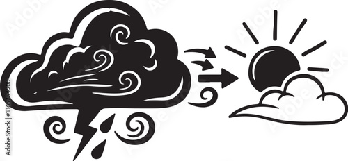 Weather Forecast Change from Stormy to Sunny