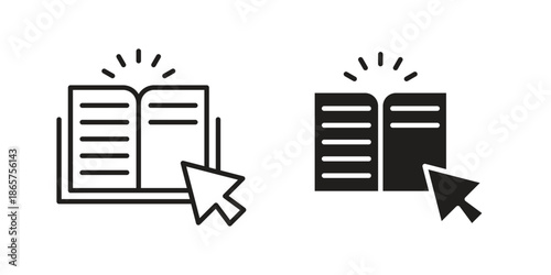 Guide icons Black vector illustration for social media, app, and web