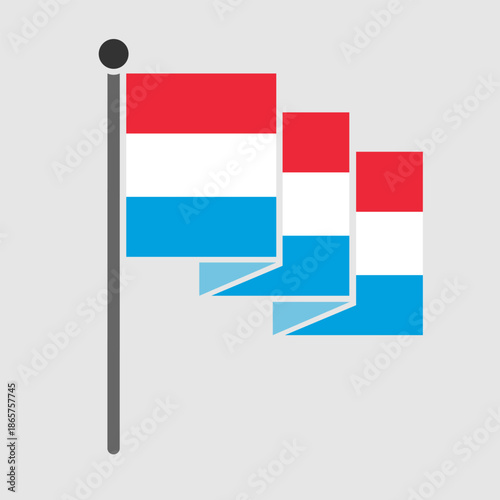National flag of Luxembourg vector design