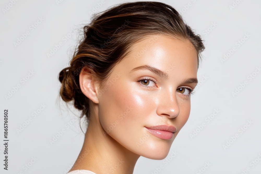 Fototapeta premium Woman's Face Fictional Character Created By Generative AI