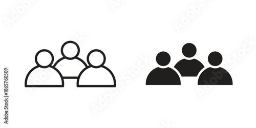 people icons Black vector illustration for social media, app, and web
