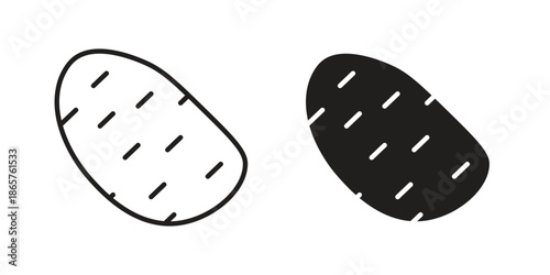 Potato icons Black vector illustration for social media, app, and web