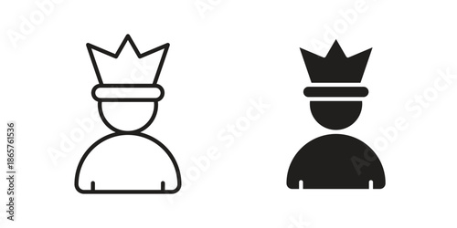 Premium User icons Black vector illustration for social media, app, and web