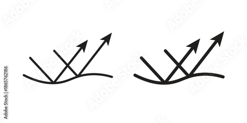 Reflect icons Black vector illustration for social media, app, and web