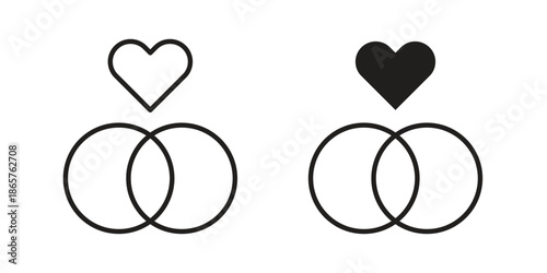 Ring icons Black vector illustration for social media, app, and web
