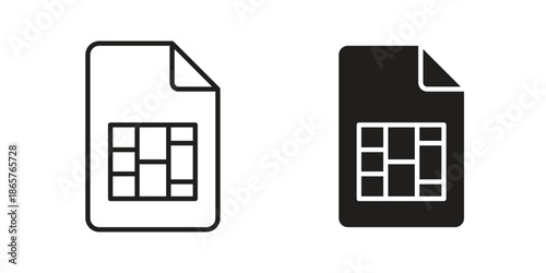 Sim card icons Black vector illustration for social media, app, and web