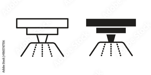 Sprinkler icons Black vector illustration for social media, app, and web