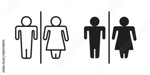 Toilet icons Black vector illustration for social media, app, and web