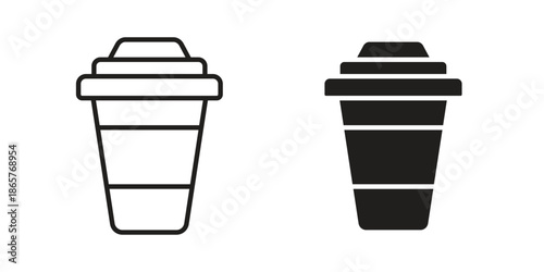 Togo Cup icons Black vector illustration for social media, app, and web