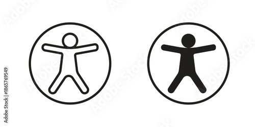 Universal access icons Black vector illustration for social media, app, and web