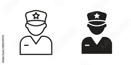 User pilot icons Black vector illustration for social media, app, and web