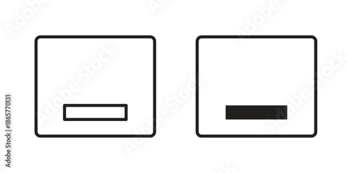 Window Minimize icons Black vector illustration for social media, app, and web
