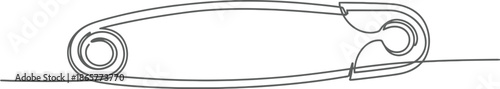 Simple line drawing of a safety pin