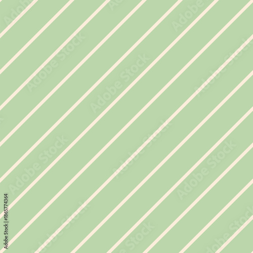 Seamless cream diagonal stripe pattern on pistachio green background. Clean soft geometric vector design for branding, packaging, textiles, web backgrounds, and print use.