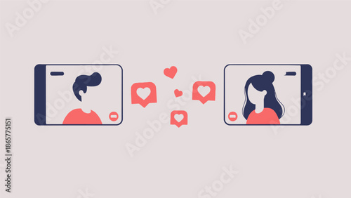 Two mobile phones displaying social media profiles with likes and comments.