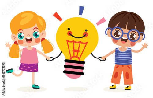 Creative And Positive Thinking Illustration