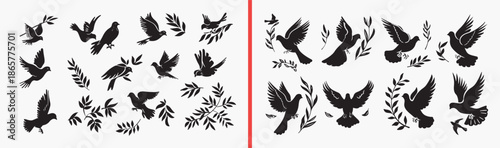 flying bird icons, bird silhouette vector, wildlife bird illustrations, nature bird symbols, black bird graphics, forest bird pack, animal silhouette set, outdoor bird elements, eco wildlife icons, bi
