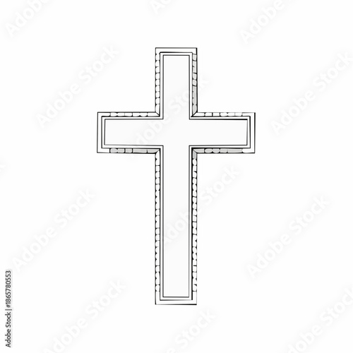 cross on white background