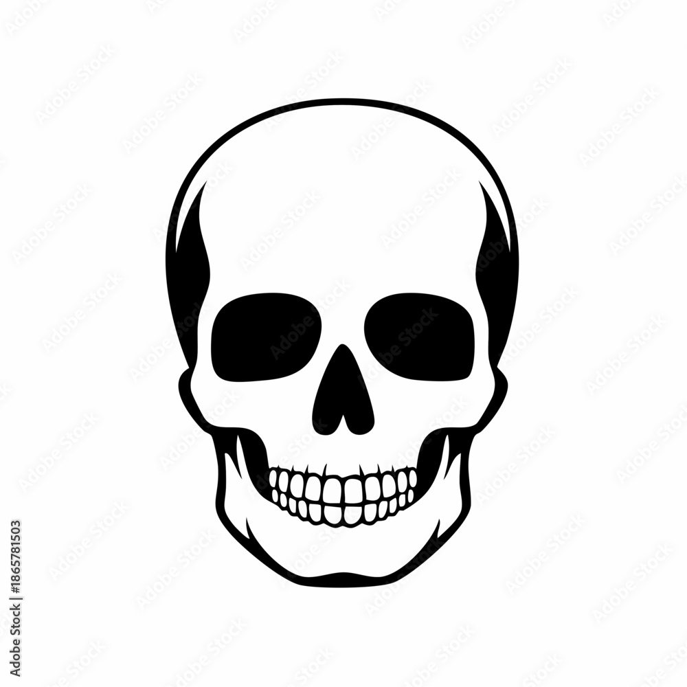 Obraz premium human skull vector illustration