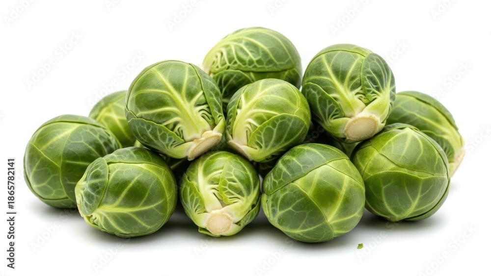 Fototapeta premium Brussels Sprouts Isolated on White