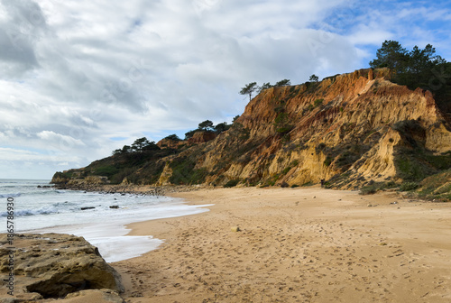 Atlantic coast in Portugal, the sea seen cliffs 