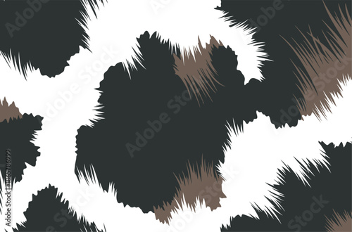 Tableau sur toile Cowhide texture vector design black & brown color.eps