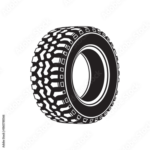 Offroad Tire with Rugged Tread Pattern for Adventure Vehicles