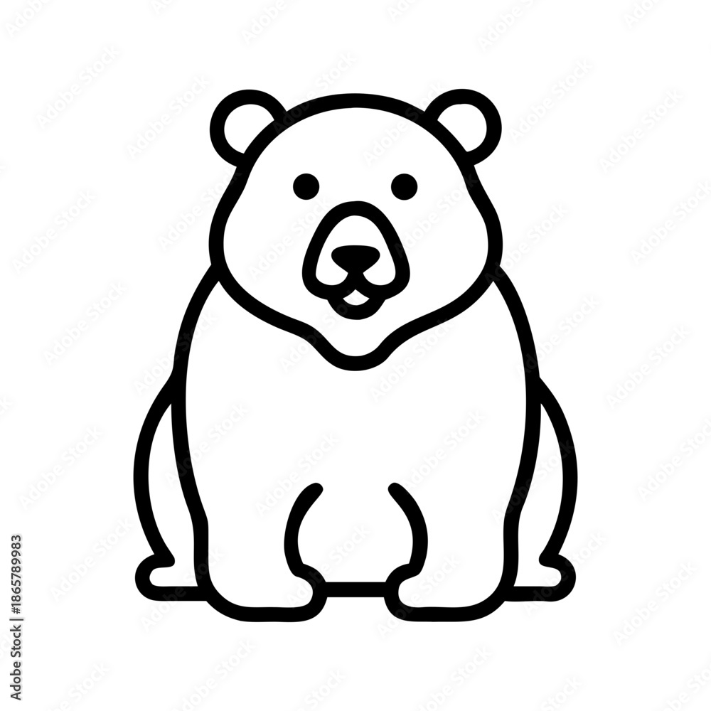 Fototapeta premium Majestic Bear Icon A Bold Emblem of Nature's Strength
