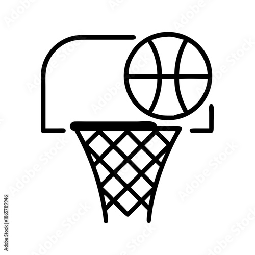 Slam Dunk  A Dynamic Basketball Icon Design