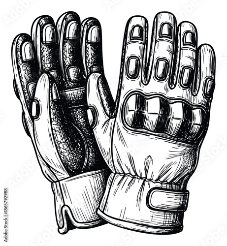 Durable black and white protective gloves essential for sports and manual work providing robust hand safety for various demanding activities and outdoor enthusiasts