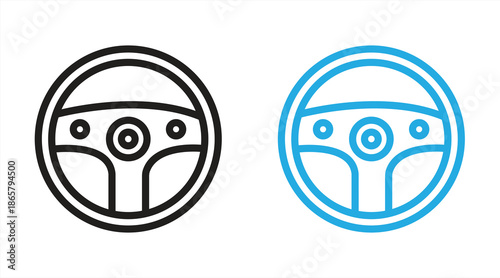 car steering wheel icon, vector illustration
