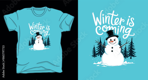  winter is coming graphic vector art t-shirt design print template