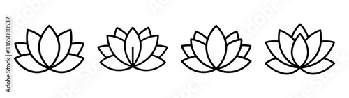 Vector lotus flower illustration design elements for yoga and meditation clip art and graphic design