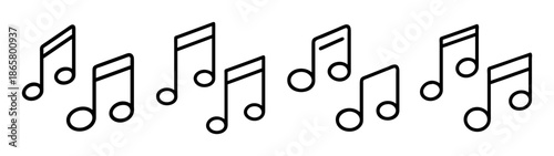 Music notes vector illustration for musical notation and melody design elements background with art