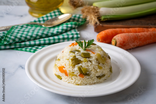 Rice with leeks from tradit...